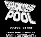 Championship Pool Title Screen